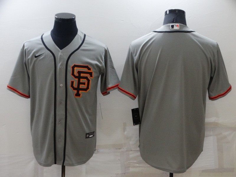 Men's San Francisco Giants Gray Road Blank Jersey